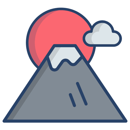 Fuji mountain landscape fuji mountain nature icon