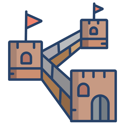 Great wall of china asia landmark great wall of china icon