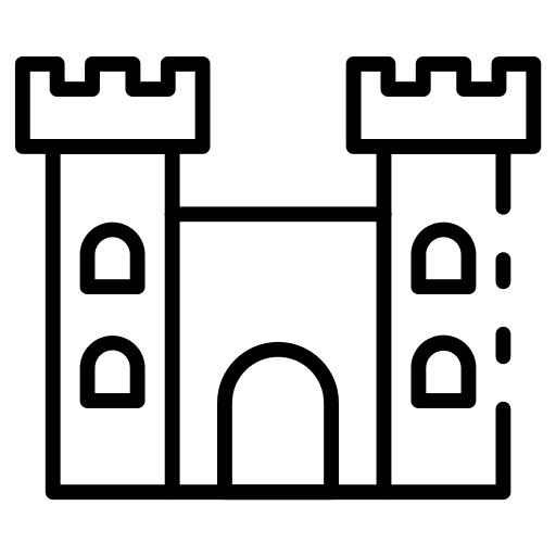 Castle castle architecture and city fort icon