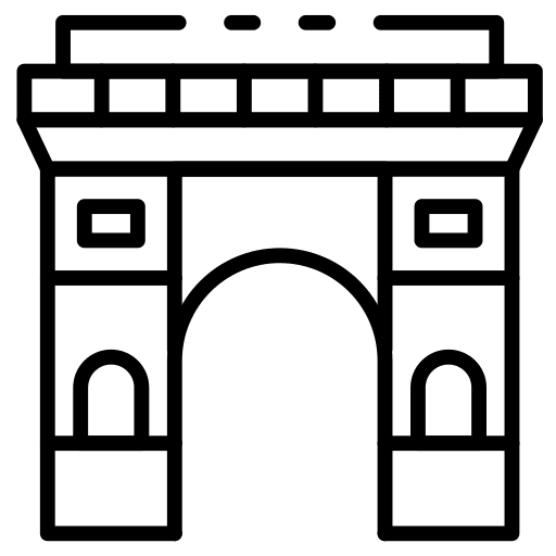 India gate monuments india gate memorial icon