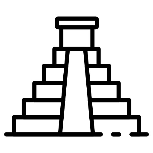 Pyramid architectonic monuments mayan pyramid icon