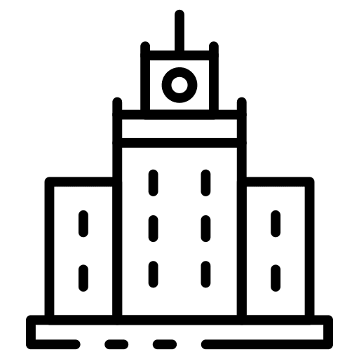 Building monument architecture and city construction icon