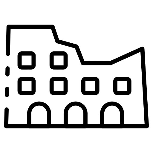 Colosseum architecture and city landmark colosseum icon