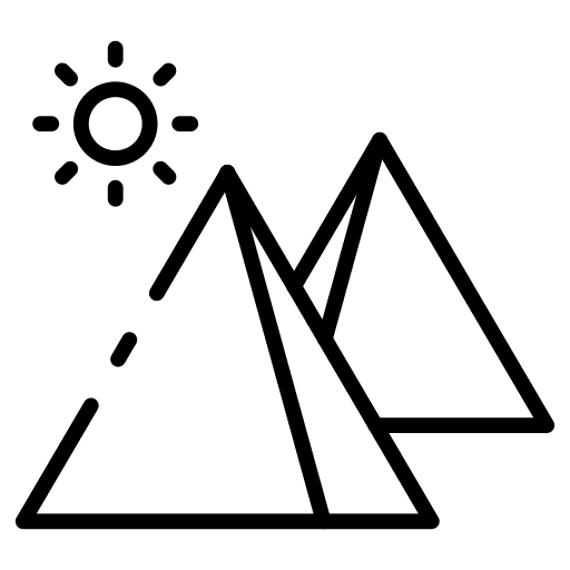 Pyramid monument egypt building icon