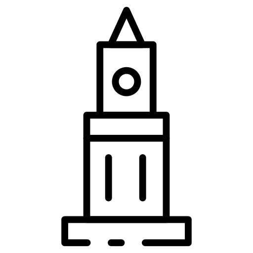 Tower architecture and city tower landmark icon