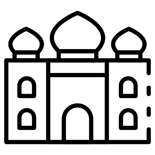 Landmark arab monument building icon