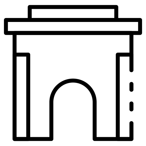 Landmark architecture and city building architecture icon