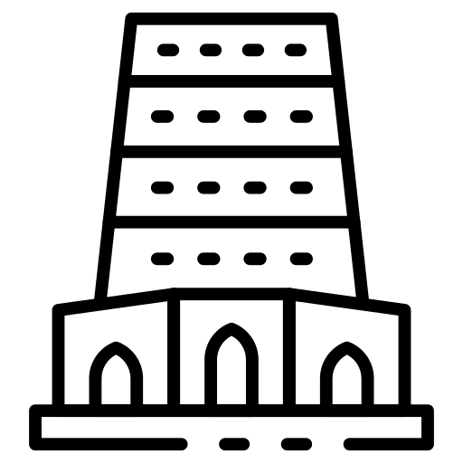 Monument architecture and city monument building icon