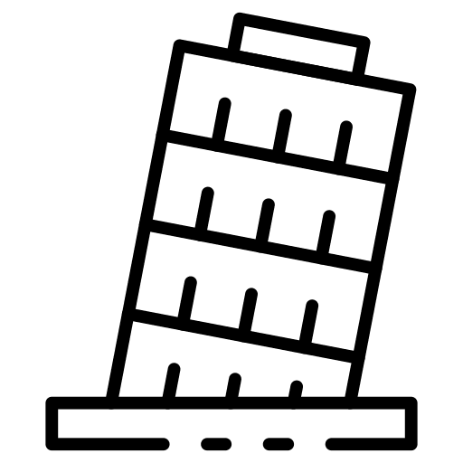 Pisa landmark architecture and city monument icon