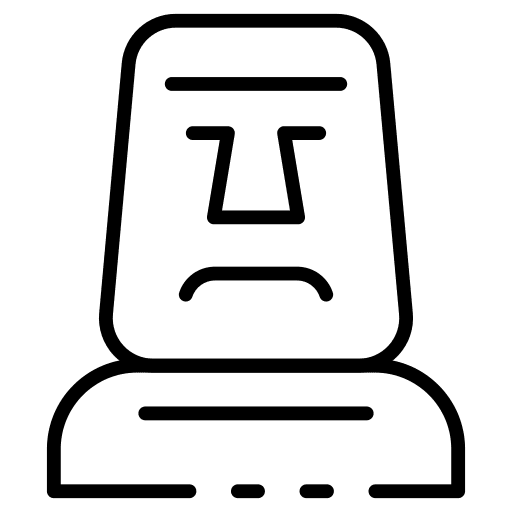 Statue statue moais chile icon