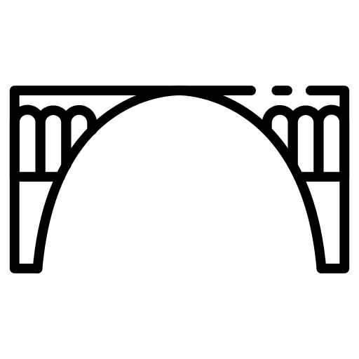 Bridge architecture and city building landmark icon