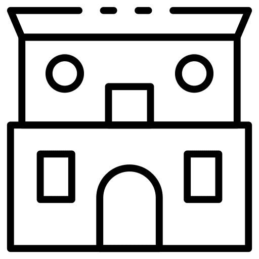 Building construction architecture and city monument icon