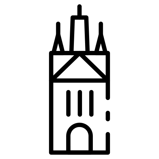 Tower architecture and city monument building icon