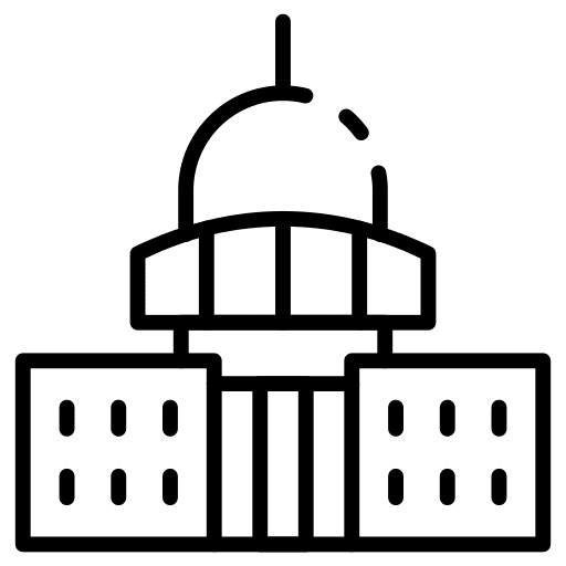 White house landmark architecture and city building icon