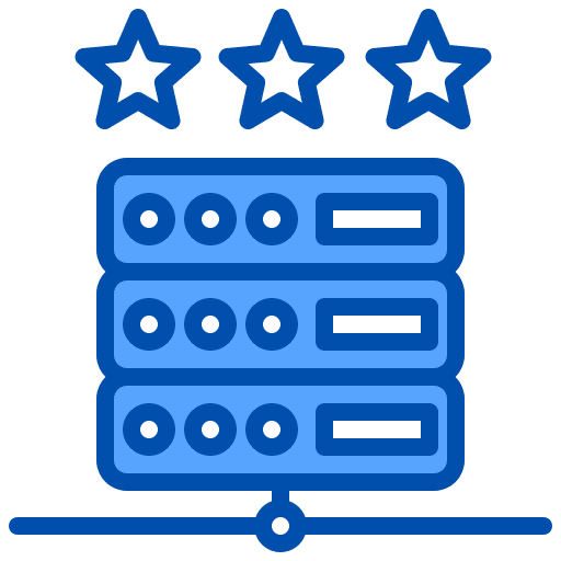 Rating seo and web server web hosting icon