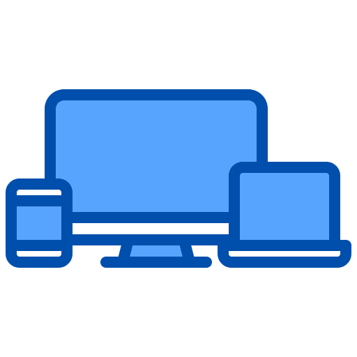 Responsive responsive web development hosting icon