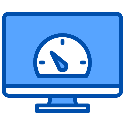Speed test hosting server seo and web icon