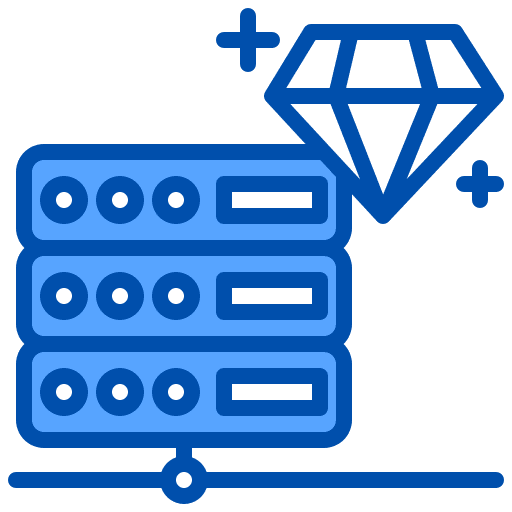 Diamond hosting network database icon