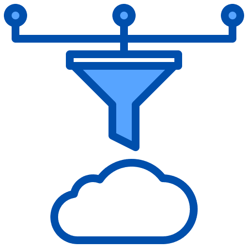 Filter files hosting web hosting icon