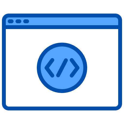 Code hosting monitor programming icon
