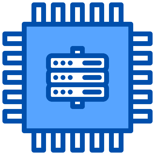 Cpu computer hosting processor icon