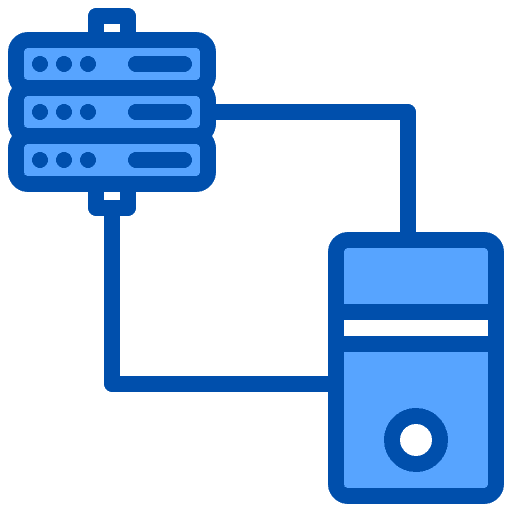 Network multimedia data internet icon