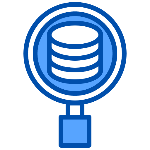 Search web hosting network storage icon