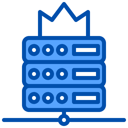 Server hosting crown server icon