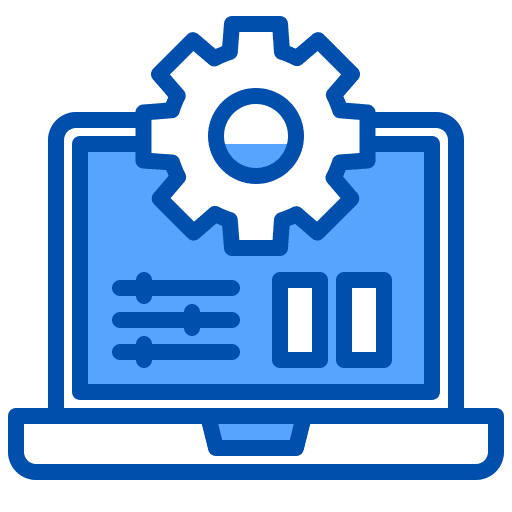 Setting seo and web laptop setting icon