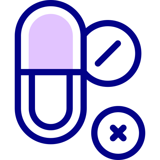 Drug allergy capsule healthcare and medical allergen icon