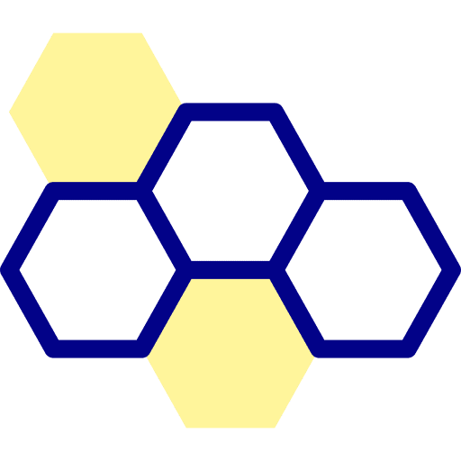 Honey honeycombs bee organic icon