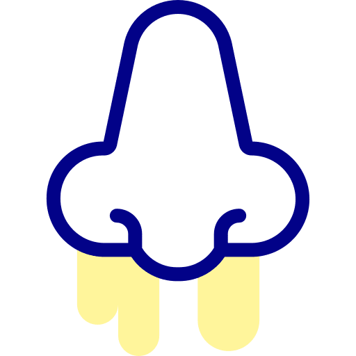 Runny nose symptom allergy medical icon