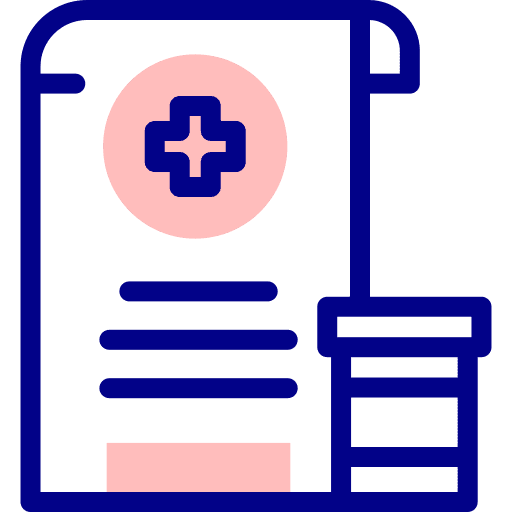 Prescription medicine pharmacy note icon