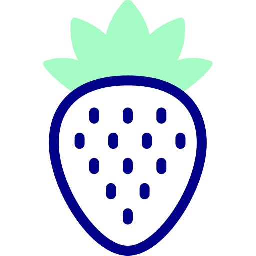 Strawberry vegetarian organic strawberry icon