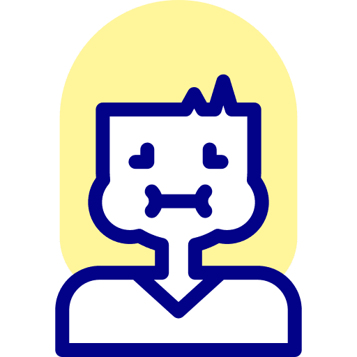 Swollen user swelled up allergy icon