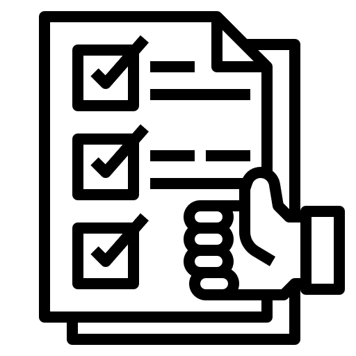 Check list business and finance like hand icon