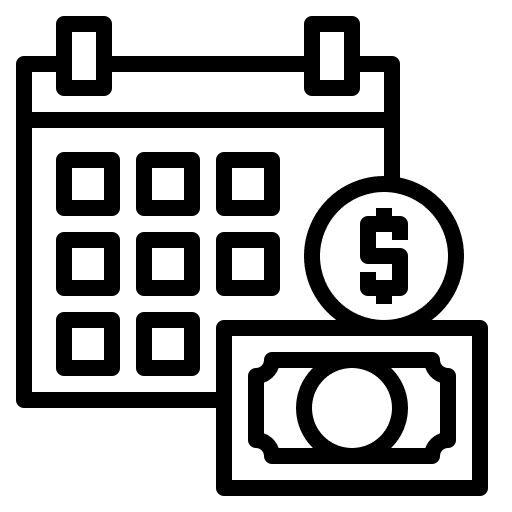 Calendar business installment plan finance icon