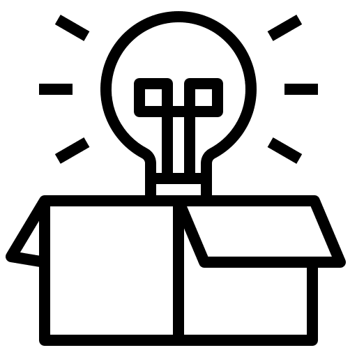 Idea open box business office icon