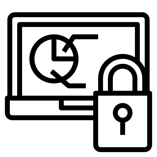 Laptop office finance business icon