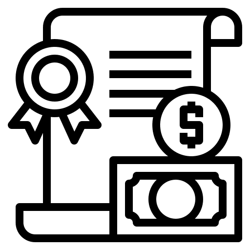 Certificate business and finance certificate reward icon