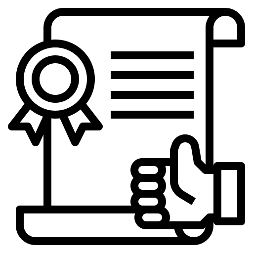 Certificate finance business and finance files and folders icon