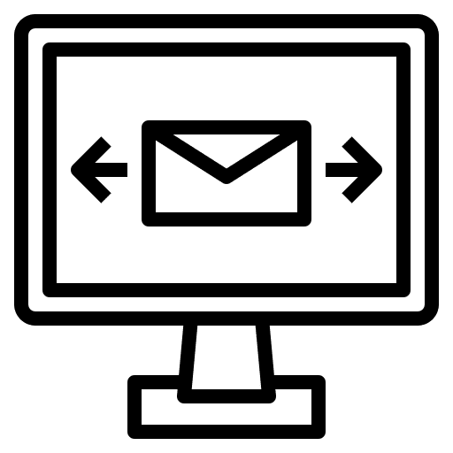 Monitor business mail office icon