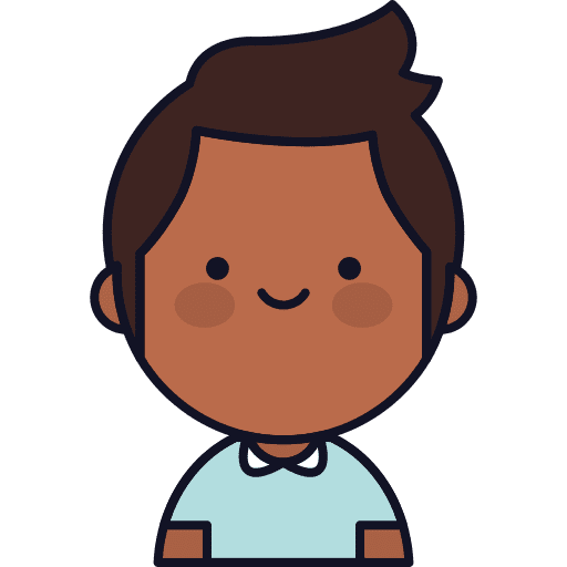 Boy character boy brown hair icon