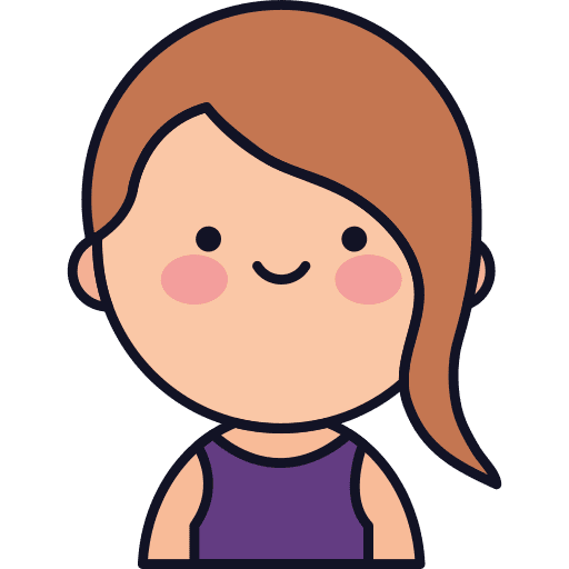 Girl brown hair people profile icon