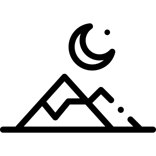 Landscape altitude moon nature icon