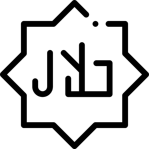 Halal food and restaurant halal labeled icon