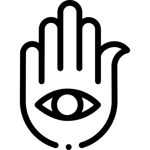 Hamsa cultures belief insight icon