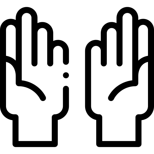 Hands pray body part hand icon