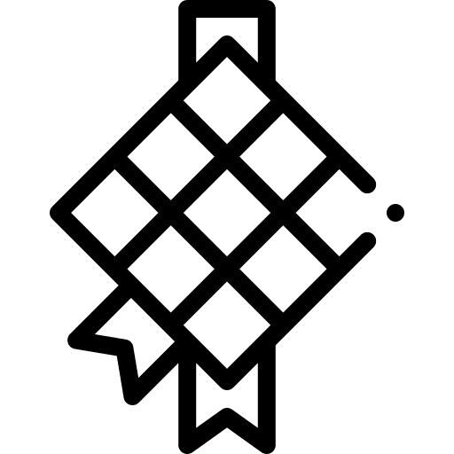 Ketupat decoration muslim fasting icon