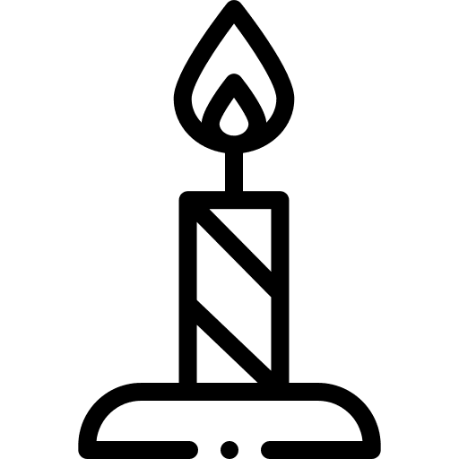 Candle romantic aromatic candle wellness icon